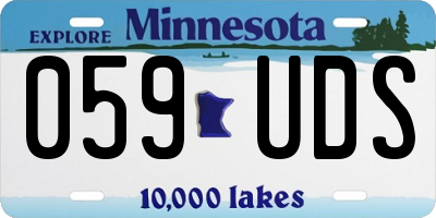 MN license plate 059UDS