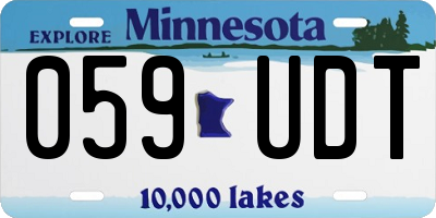 MN license plate 059UDT