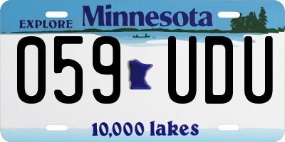 MN license plate 059UDU