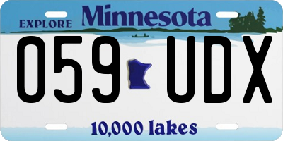 MN license plate 059UDX