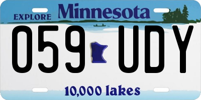 MN license plate 059UDY