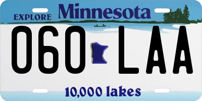 MN license plate 060LAA