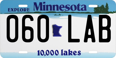 MN license plate 060LAB