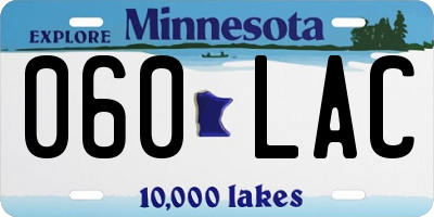 MN license plate 060LAC