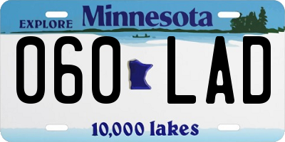 MN license plate 060LAD