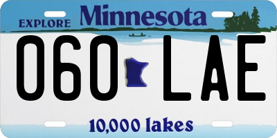 MN license plate 060LAE