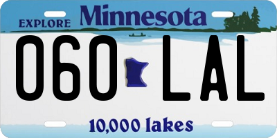 MN license plate 060LAL