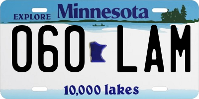 MN license plate 060LAM