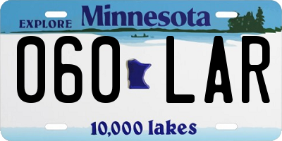 MN license plate 060LAR