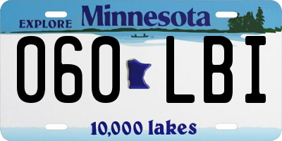 MN license plate 060LBI