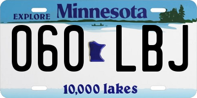 MN license plate 060LBJ