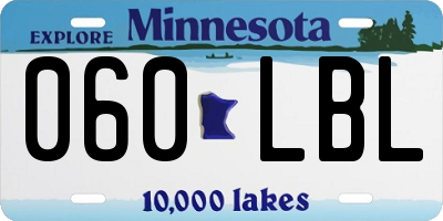 MN license plate 060LBL