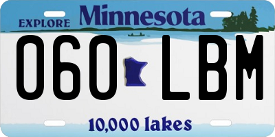 MN license plate 060LBM