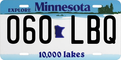 MN license plate 060LBQ