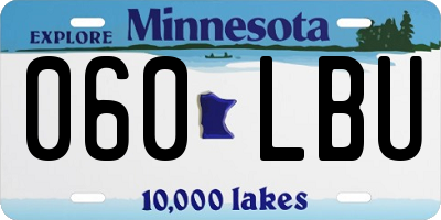 MN license plate 060LBU