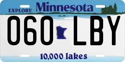 MN license plate 060LBY