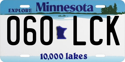 MN license plate 060LCK