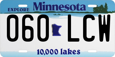 MN license plate 060LCW