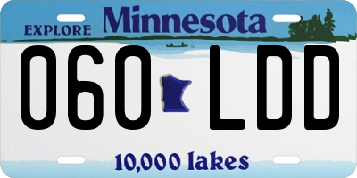 MN license plate 060LDD