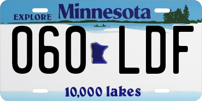 MN license plate 060LDF