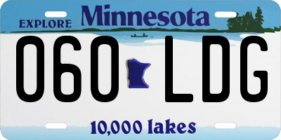 MN license plate 060LDG