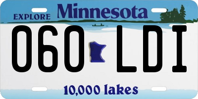 MN license plate 060LDI