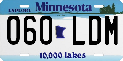 MN license plate 060LDM