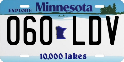 MN license plate 060LDV