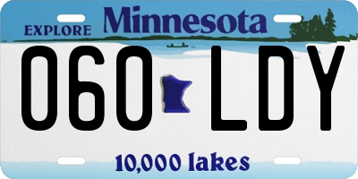 MN license plate 060LDY
