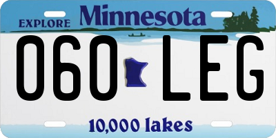 MN license plate 060LEG