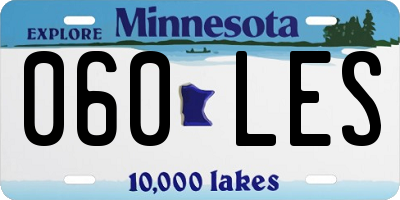 MN license plate 060LES