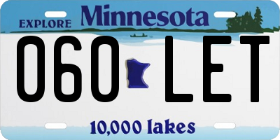 MN license plate 060LET