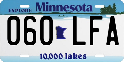 MN license plate 060LFA