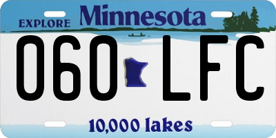 MN license plate 060LFC
