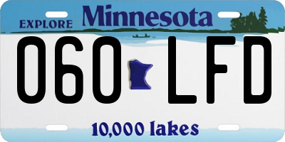 MN license plate 060LFD