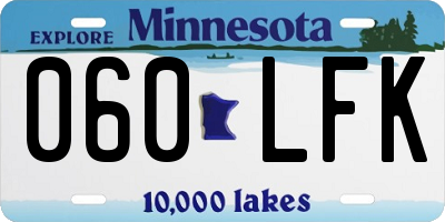 MN license plate 060LFK
