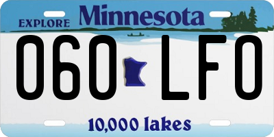 MN license plate 060LFO