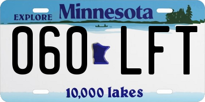 MN license plate 060LFT