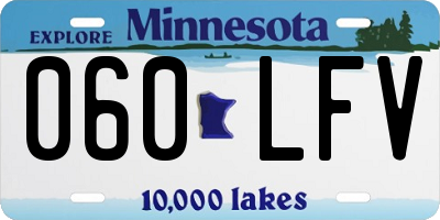 MN license plate 060LFV