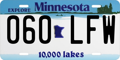 MN license plate 060LFW