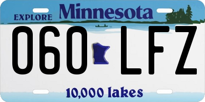 MN license plate 060LFZ