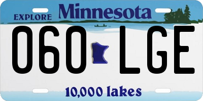 MN license plate 060LGE