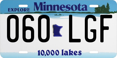 MN license plate 060LGF