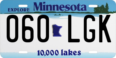 MN license plate 060LGK