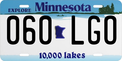 MN license plate 060LGO