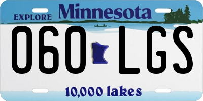 MN license plate 060LGS