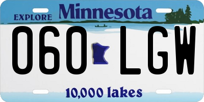 MN license plate 060LGW