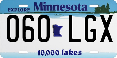 MN license plate 060LGX