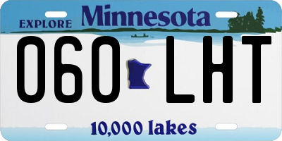 MN license plate 060LHT