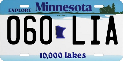 MN license plate 060LIA